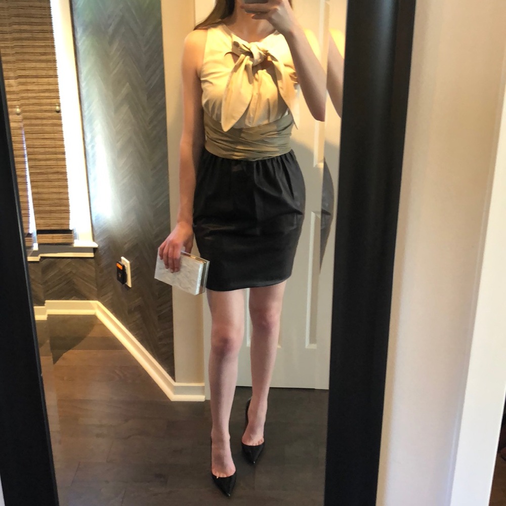 Proenza Schouler Leather Color Block dress: Size 4